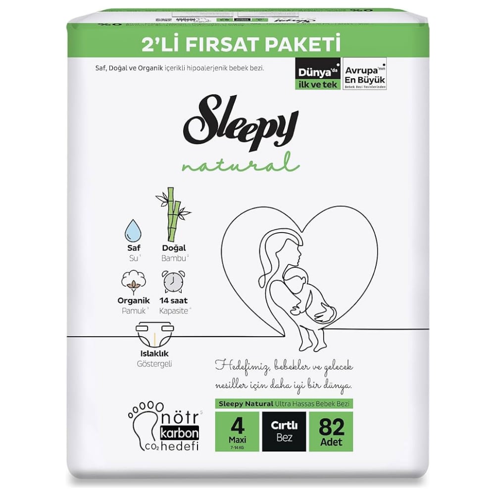 SLEEPY NATURAL 2Lİ FIRSAT MAXİ 82'LİBEBEK BEZİSLEEPY402-28005851