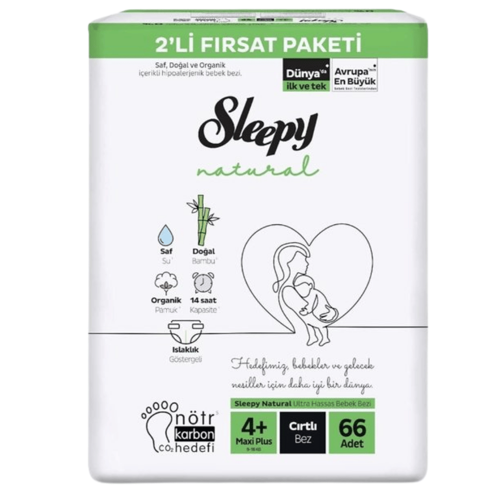 SLEEPY NATURAL 2Lİ FIRSAT MAXİ+ 66 (4+)BEBEK BEZİSLEEPY402-28005852