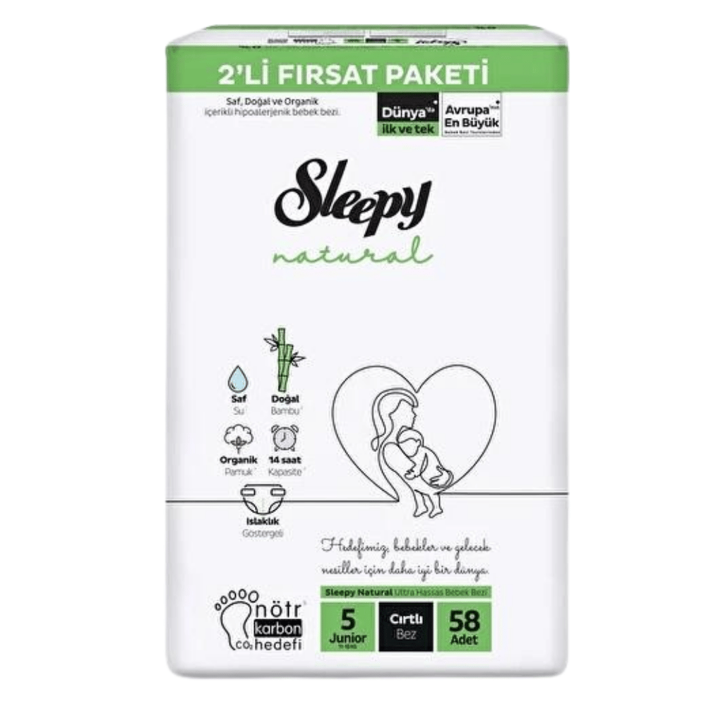 SLEEPY NATURAL 2Lİ FIRSAT JUNIOR 58'BEBEK BEZİSLEEPY402-28005853