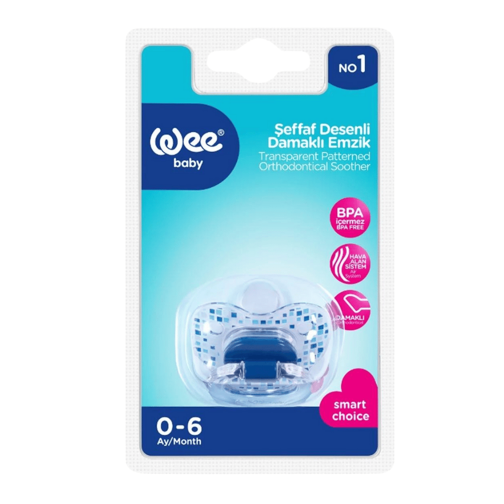 WEE BABY SLK. ŞEFFAF DESENLİ DAMAKLI EMZİK NO:1BESLENME ARÇLARIWEE BABY8.25.836