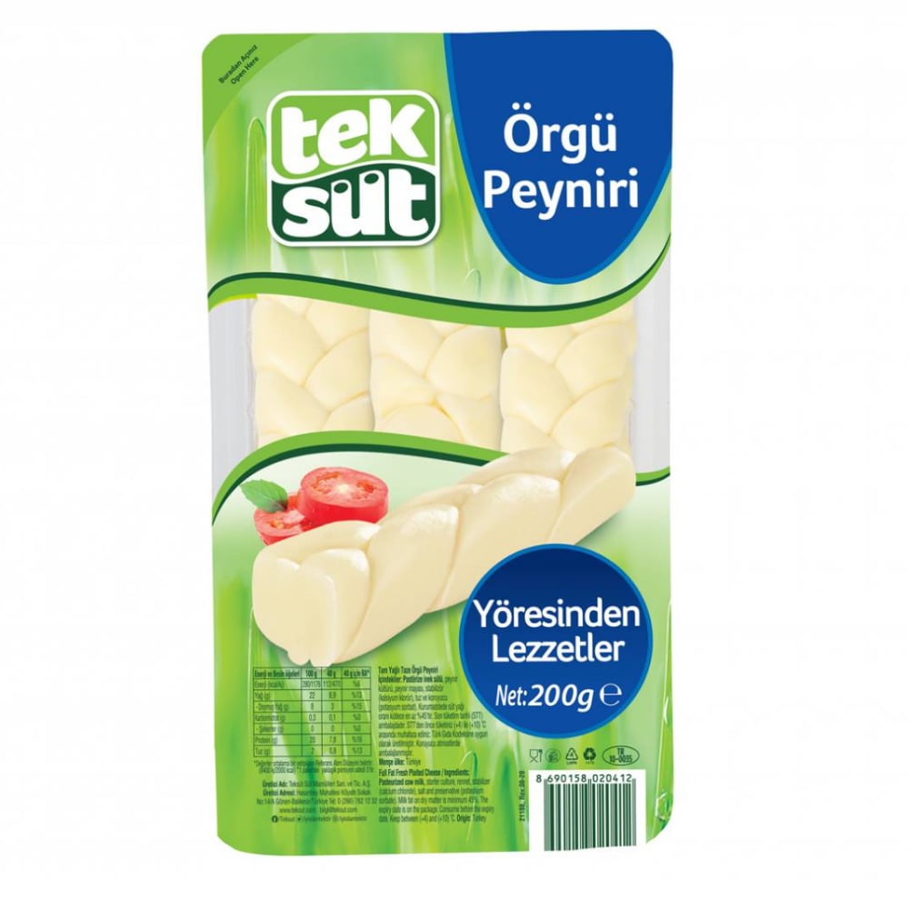TEKSÜT ÖRGÜ PEYNİR 200 GRBEYAZ PEYNİRTEKSÜT152.01.12.1211.00200