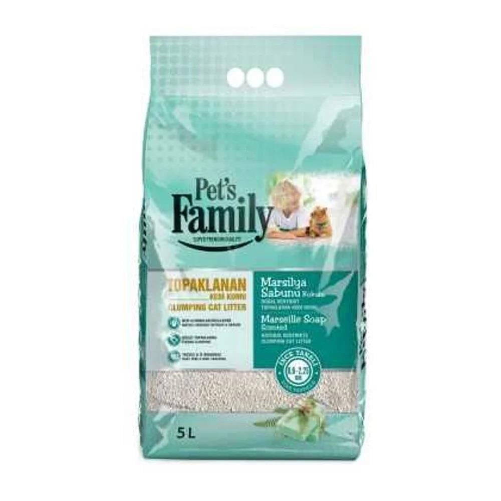 PET‘S FAMILY MARSİLYA SABUNU KOKULU KEDİ KUMU 5 LTKEDİ KUMUPETS FAMİLİY303-003