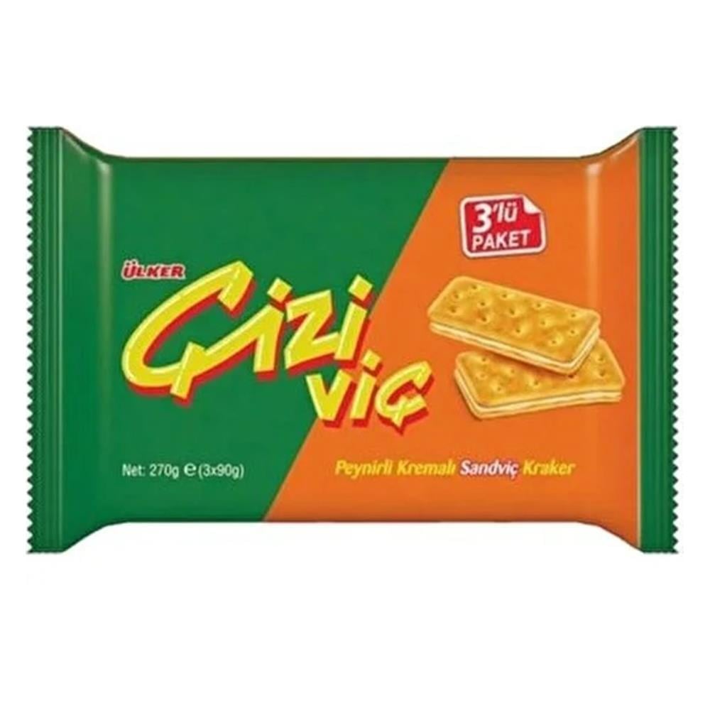 ÜLKER ÇİZİVİÇ PEYNİRLİ 3'LÜ PAKET 82KRAKERÜLKER0009503