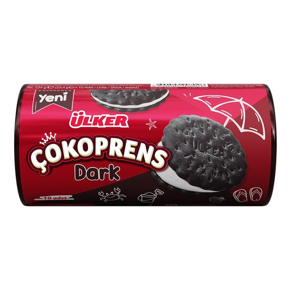 ÜLKER ÇOKOPRENS DARK 234 GRKREMALI BİSKÜVİÜLKER8002