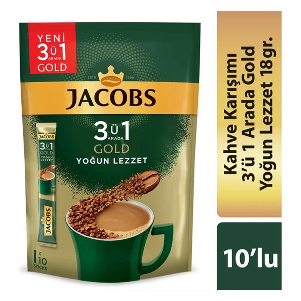 JACOBS GOLD 3İN1 YOĞUN LEZZET 10‘LU PAKETNESCAFEJACOBS5512