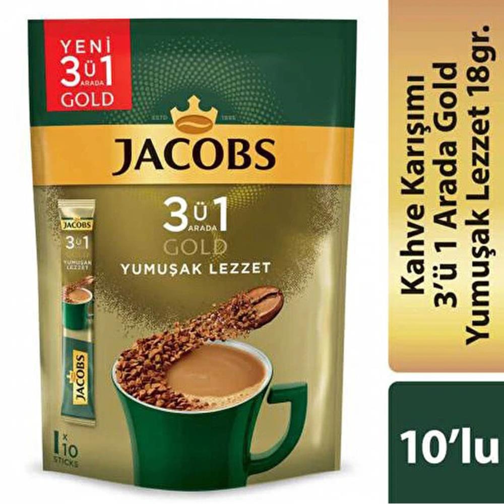 JACOBS YUMUŞAK 3'Ü 1 ARADA POŞET 10'LUNESCAFEJACOBSJCBS610596