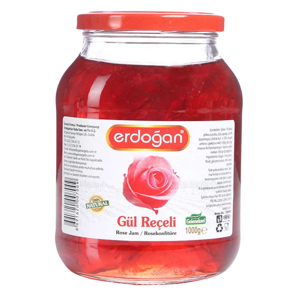 ERDOĞAN KAVANOZ REÇEL GÜL 1000 GRREÇELERDOĞAN200100