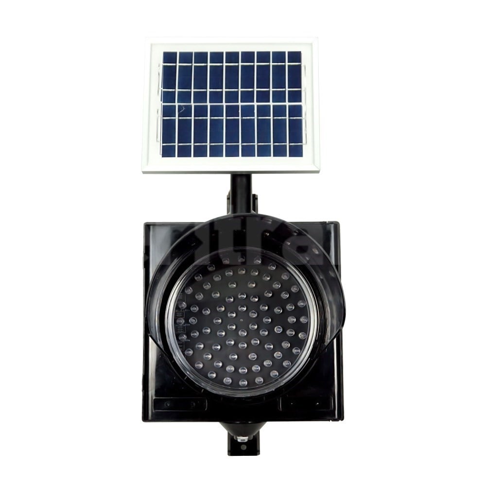 300mm LEDli Güneş Enerjili Flaşör 360x360 mm Siyah Standard, SL-03-01-300
