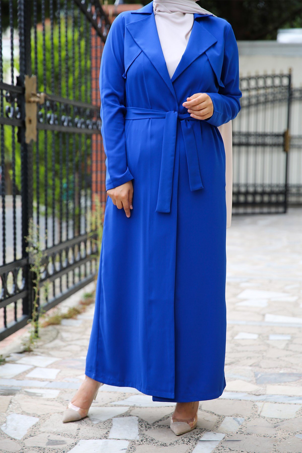 Trench bleu roi hot sale