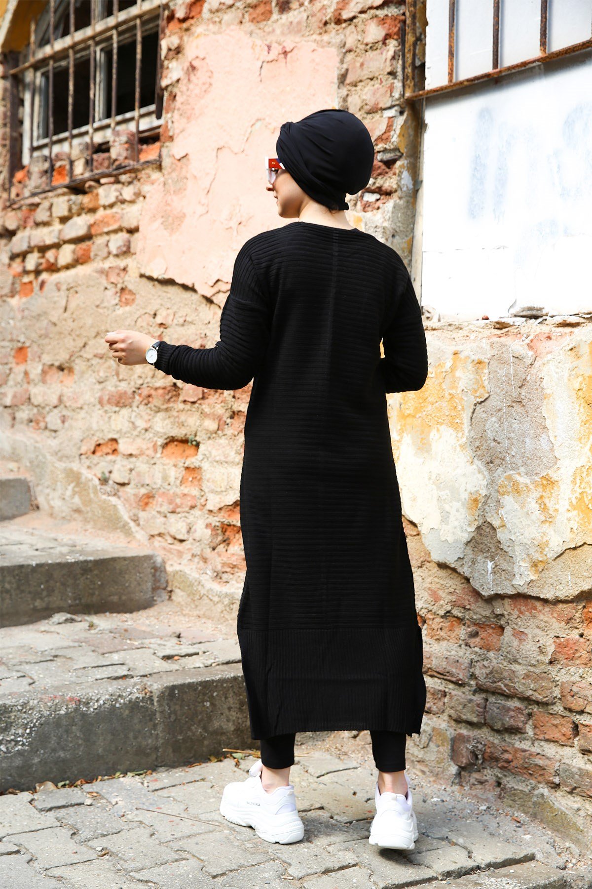 TUNIQUE TRICOT LONG NOIR DILEK YAMAKOGLU