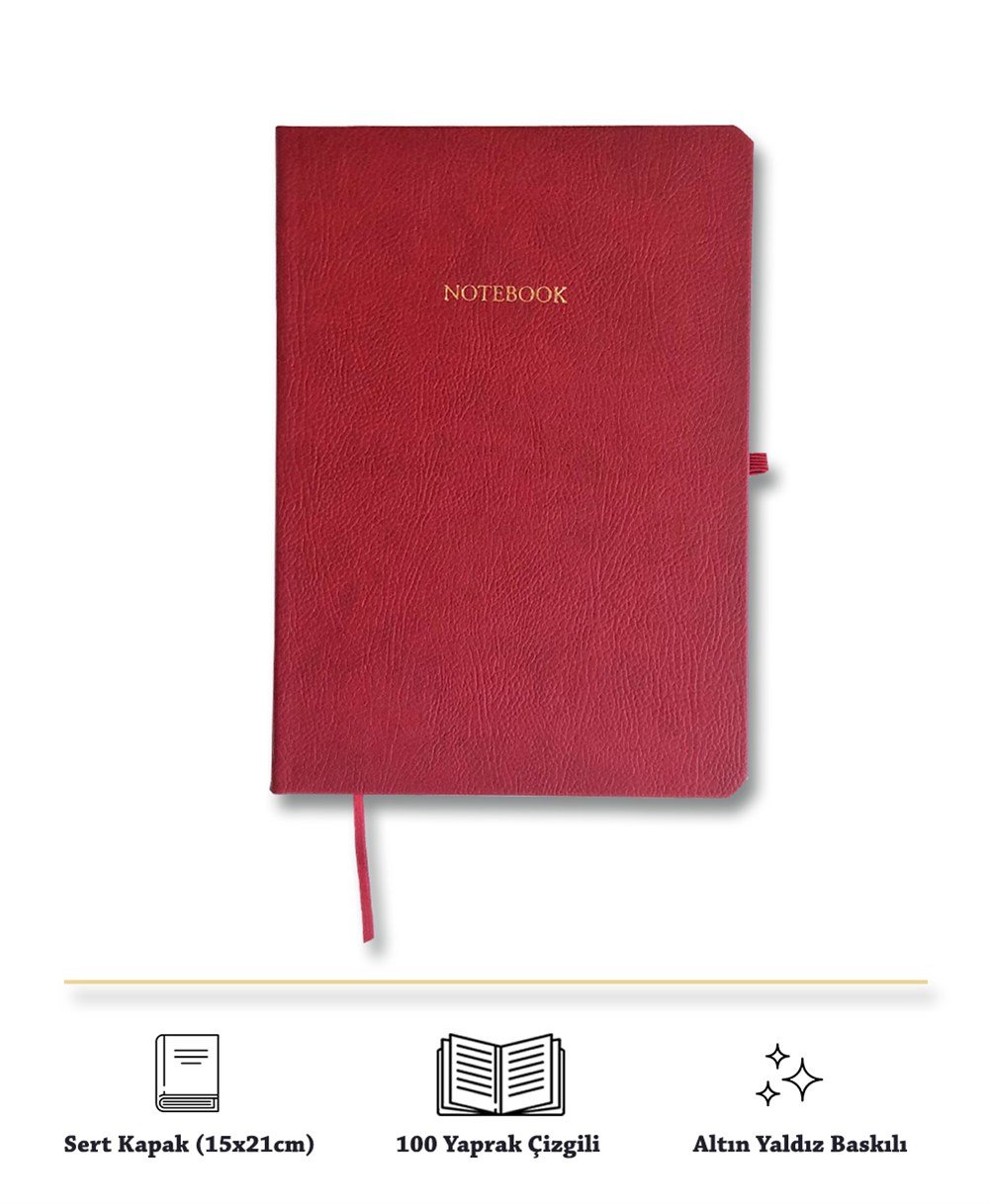 Red Notebook Tasarım Defter - UNİQ34
