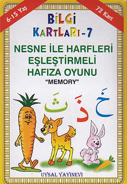 Kolektifİslami Çocuk KitaplarıBilgi Kartları 7 - Nesne İle Harfleri Eşleştirmeli Hafıza Oyunu (Memory)