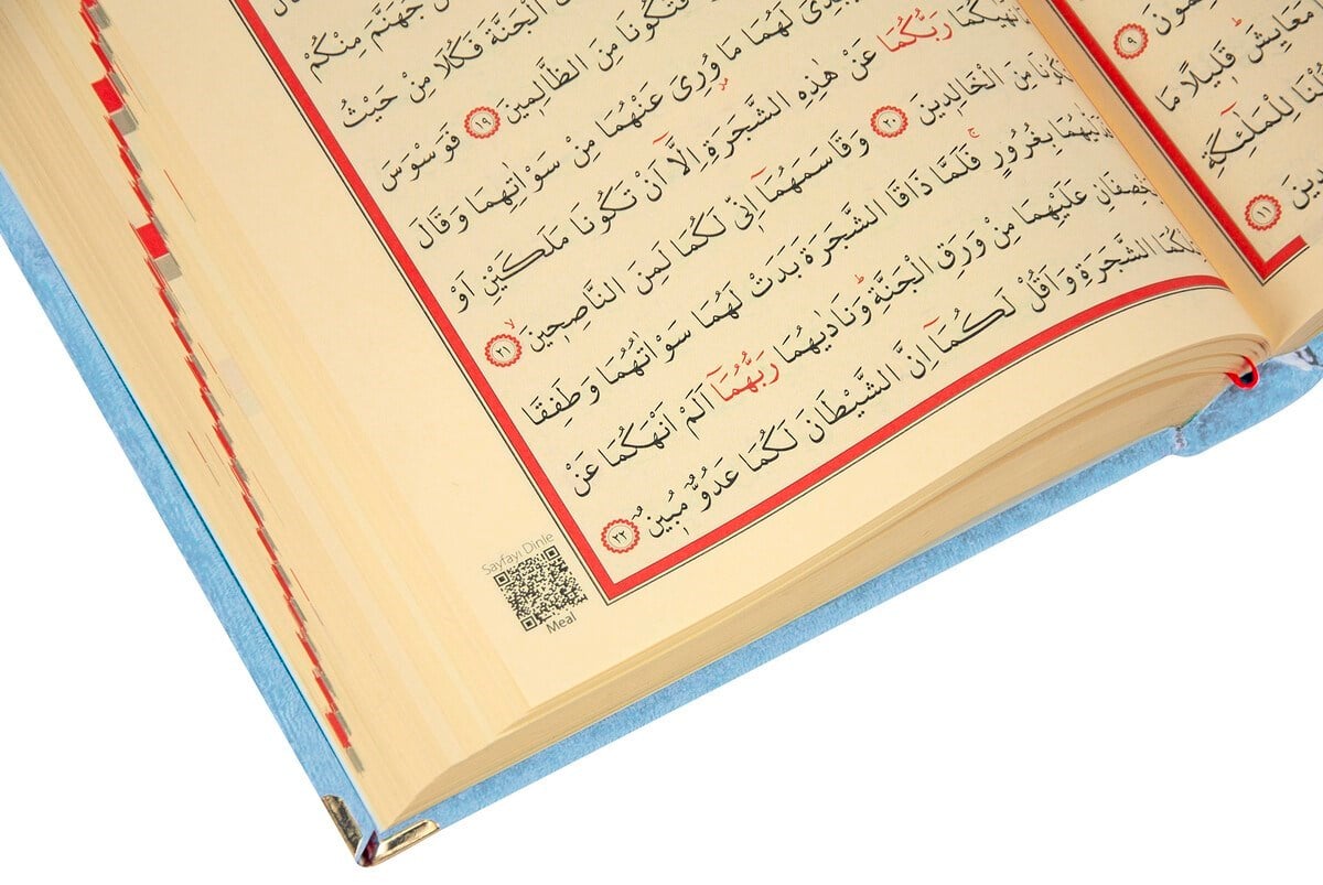 Kadife Kaplı Define Sandıklı Kişiye Özel Hediyelik Kuranı Kerim Seti Mavi