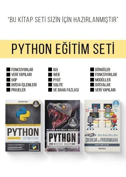 Mustafa BaşerProgramlama KitaplarıPython Eğitim Seti - 3 Kitap Takım