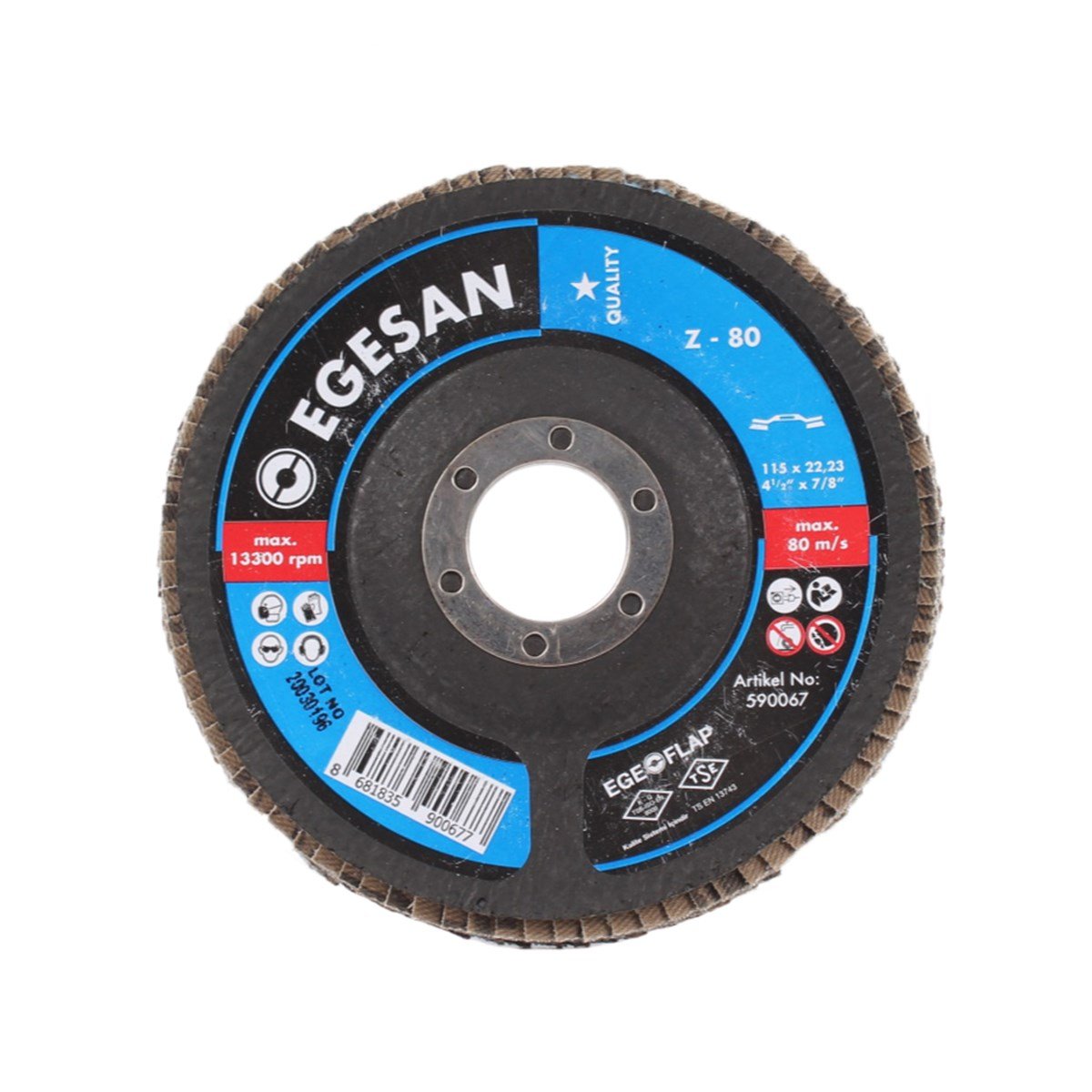Egeli 115 Qualıty Flap Disk Zr-80 590067 / 590076 - 7Kat