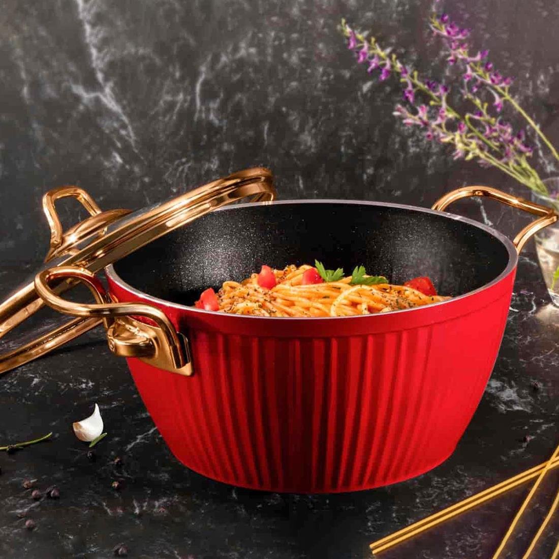 Lines Maya Granit Tencere Altın Kulp-Kapak 20No - Züc18833