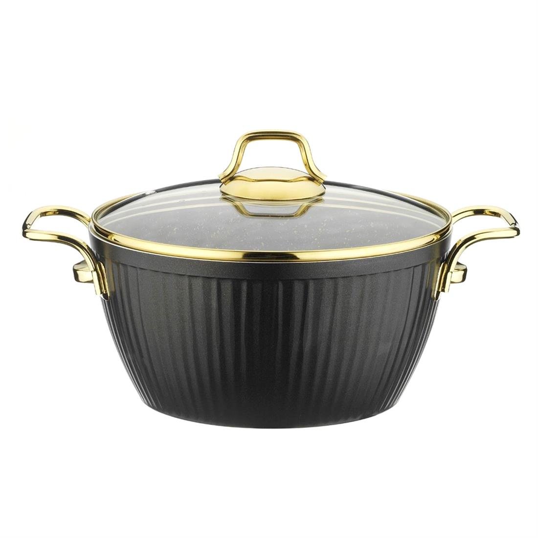 Lines Maya Granit Tencere Altın Kulp-Kapak 20No - Züc18833