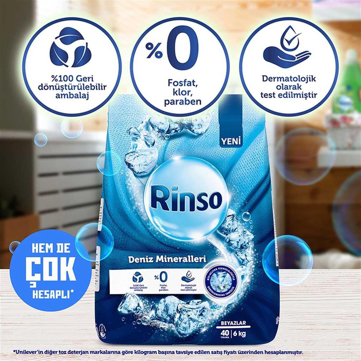 Rinso Toz Deterjan Deniz Mineralleri 6 Kg | sislon.com
