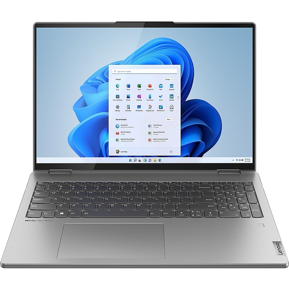 LENOVO Yoga 7i – 16" IPS QHD Dokunmatik 2-si-1 Laptop - Intel Core i7-1260P  - Intel Iris Xe - 16GB LPDDR5 RAM - 1TB PCIe 4 SSD - Win 11 Home - Gri