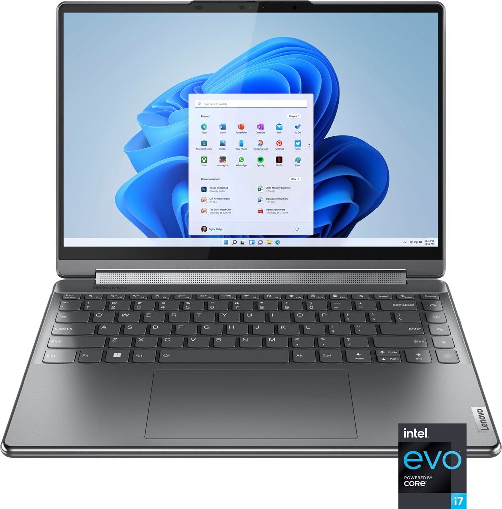 Lenovo - Yoga 9i 14" 4K OLED Dokunmatik 2'si 1 Arada Dizüstü Bilgisayar ve  Kalem - Intel Evo Platformu - Core i7-1260P - 16GB RAM - 1TB SSD - Gri
