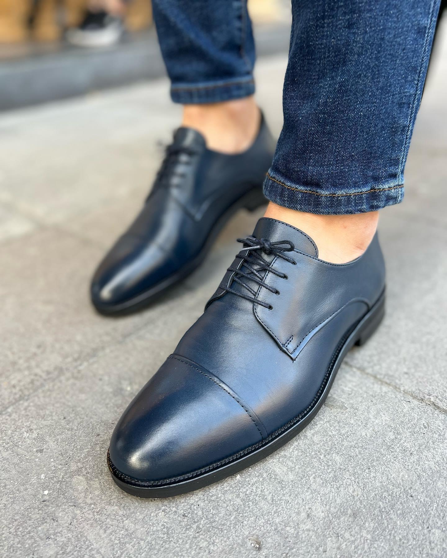 Blue Shoes Combination Men Ascot Forli Blue – Ascot Shoes