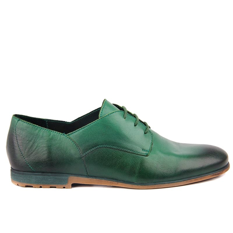 Green leather on sale shoes mens