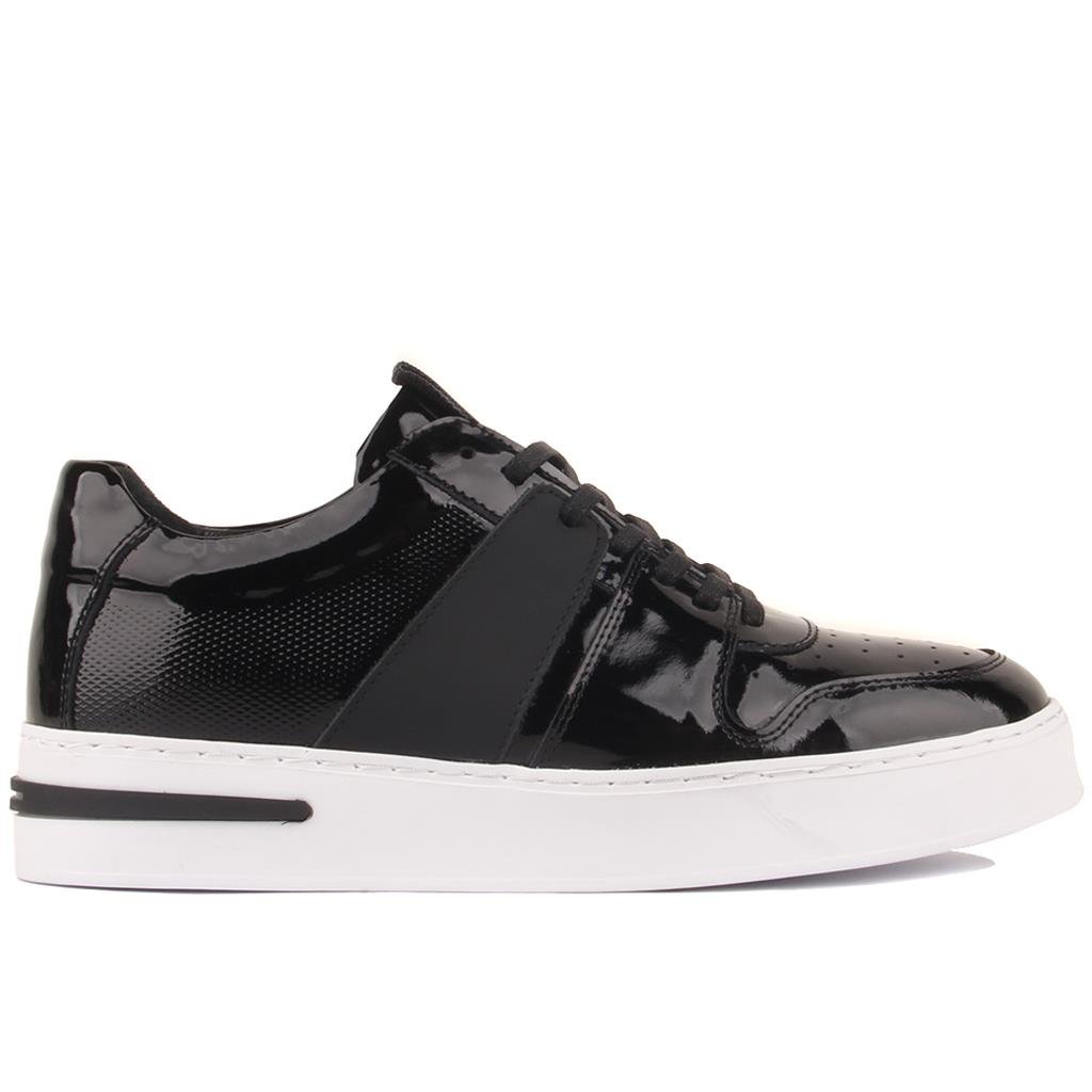 Sail Lakers - Siyah Rugan Deri Bağcıklı Erkek Sneaker