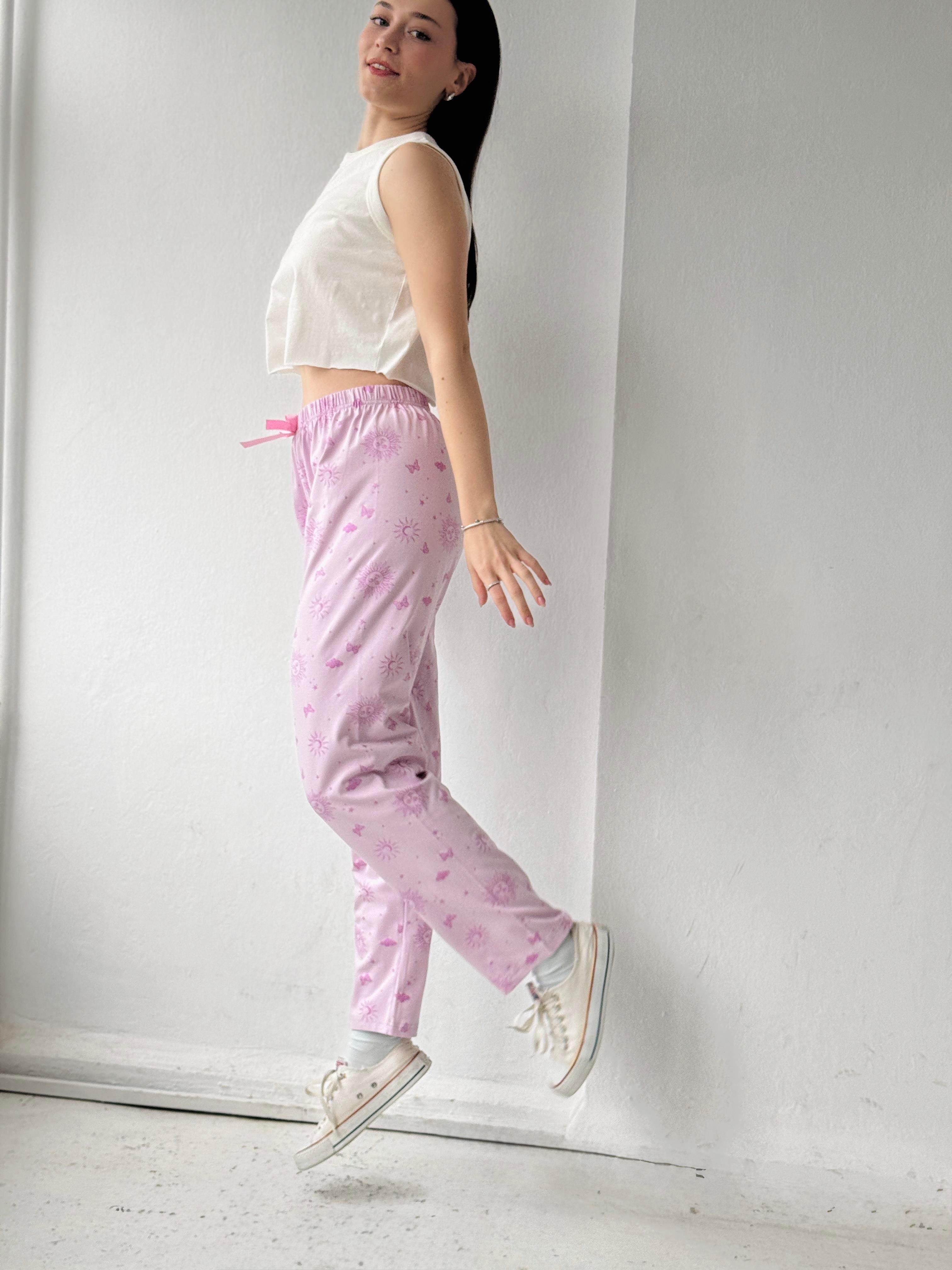 hediy model Sun Pattern Pink 3-Piece Women's Pajamas Gift Set | Retrobird