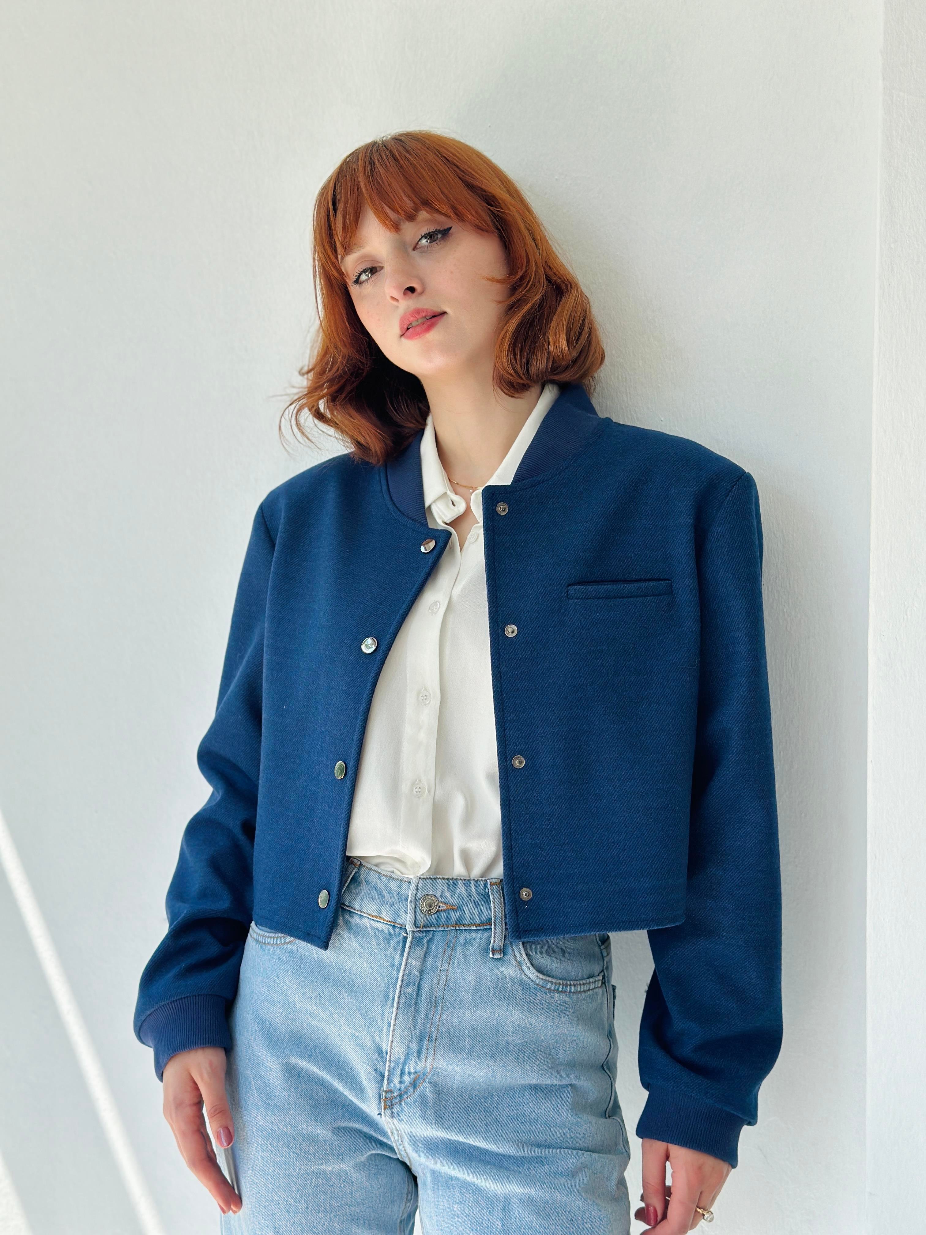 Blue short jacket sale
