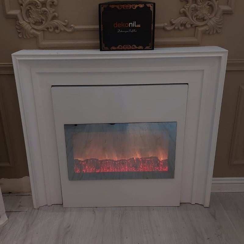 Electric Decorative Artificial Fireplace With Sound Effect 140x35 cm l  Dekonil