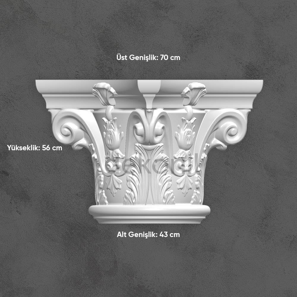 Polyurethane Full Oval Column Set 40cm l Dekonil