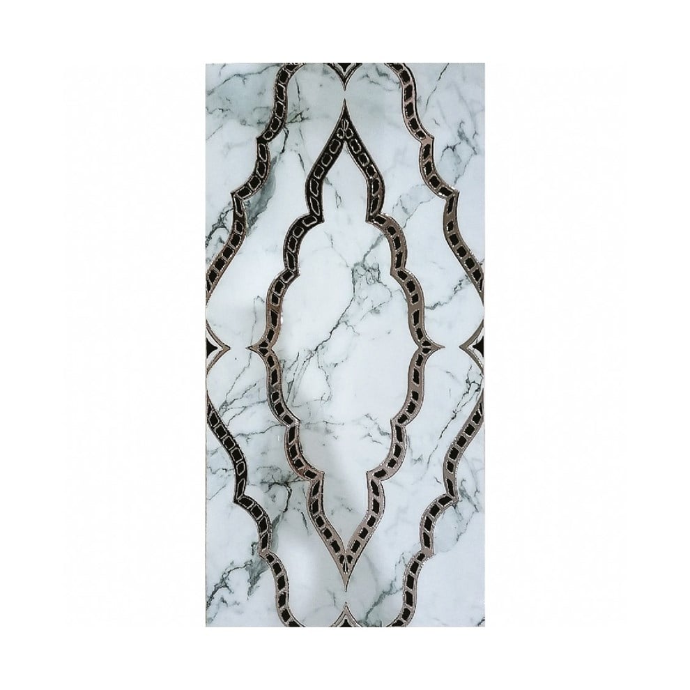 Fionart Lozenge White Platin 30x60 cm Porselen Granit Seramik - Banyotrendy