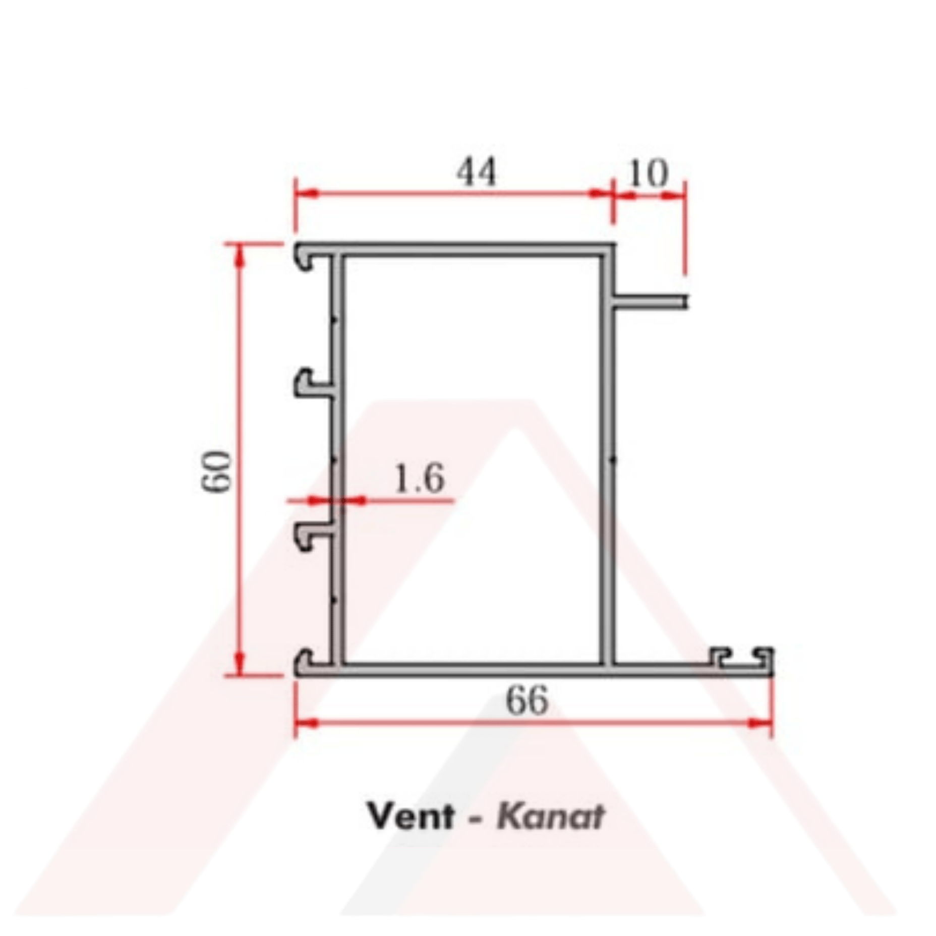 C60 ALUMİNYUM KASA PROFİLİ