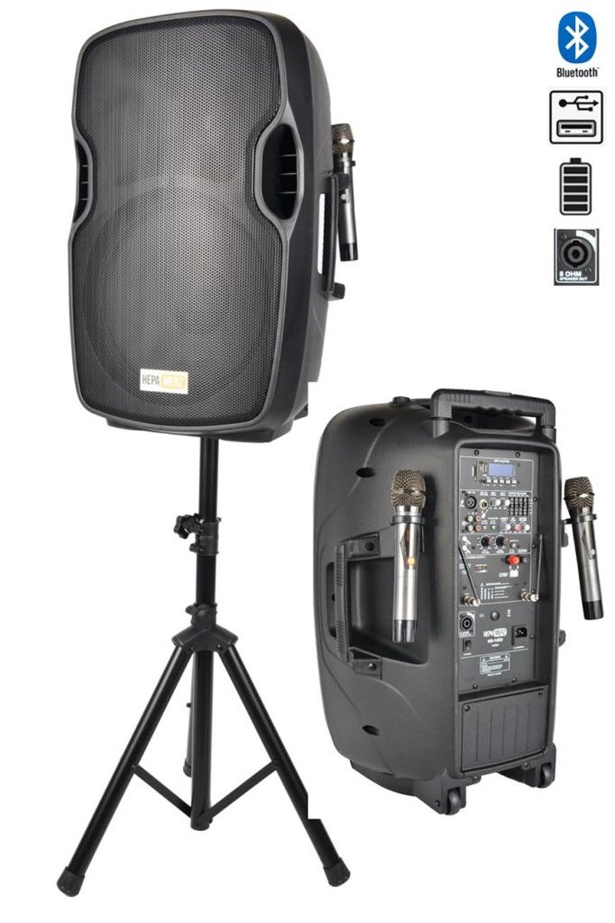 Hepa Merz HS-1400EE Şarjlı Taşınabilir Hoparlör Portatif Ses Sistemi