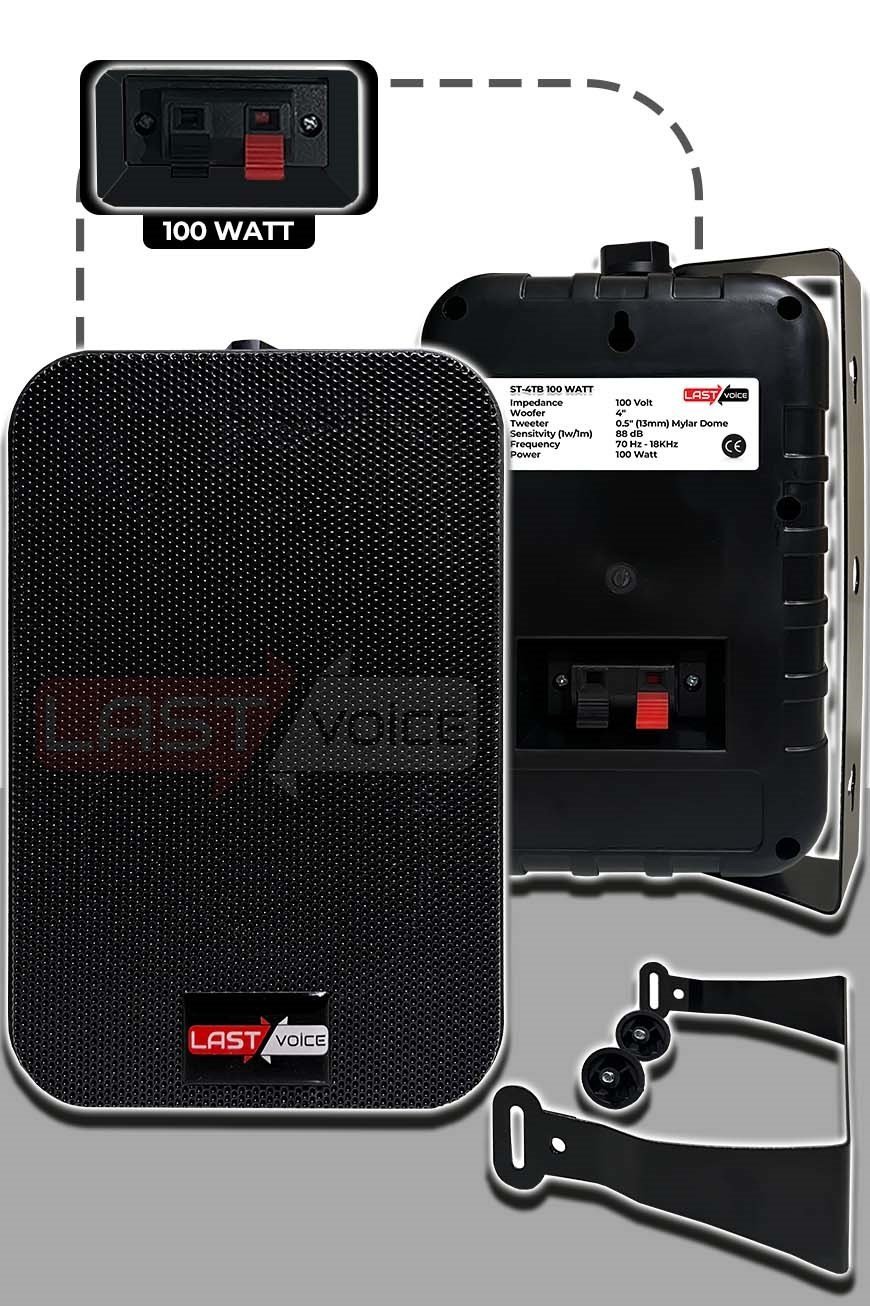 Lastvoice Hoparlör ve Anfi Mağaza Ses Sistemi Black Soft Paket-4