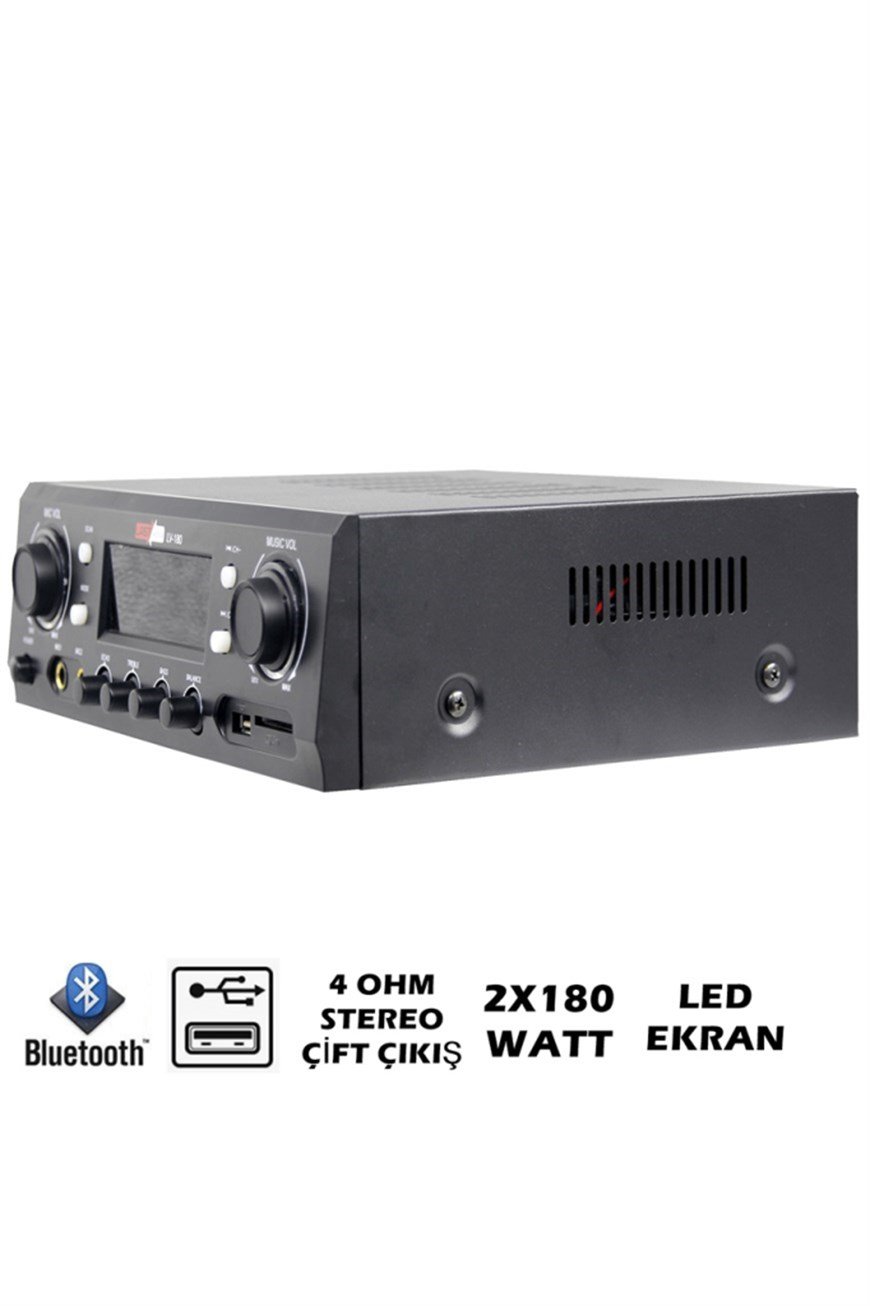 Lastvoice Lv-180 Stereo Mikser Anfi 2x180 Watt Usb Mp3