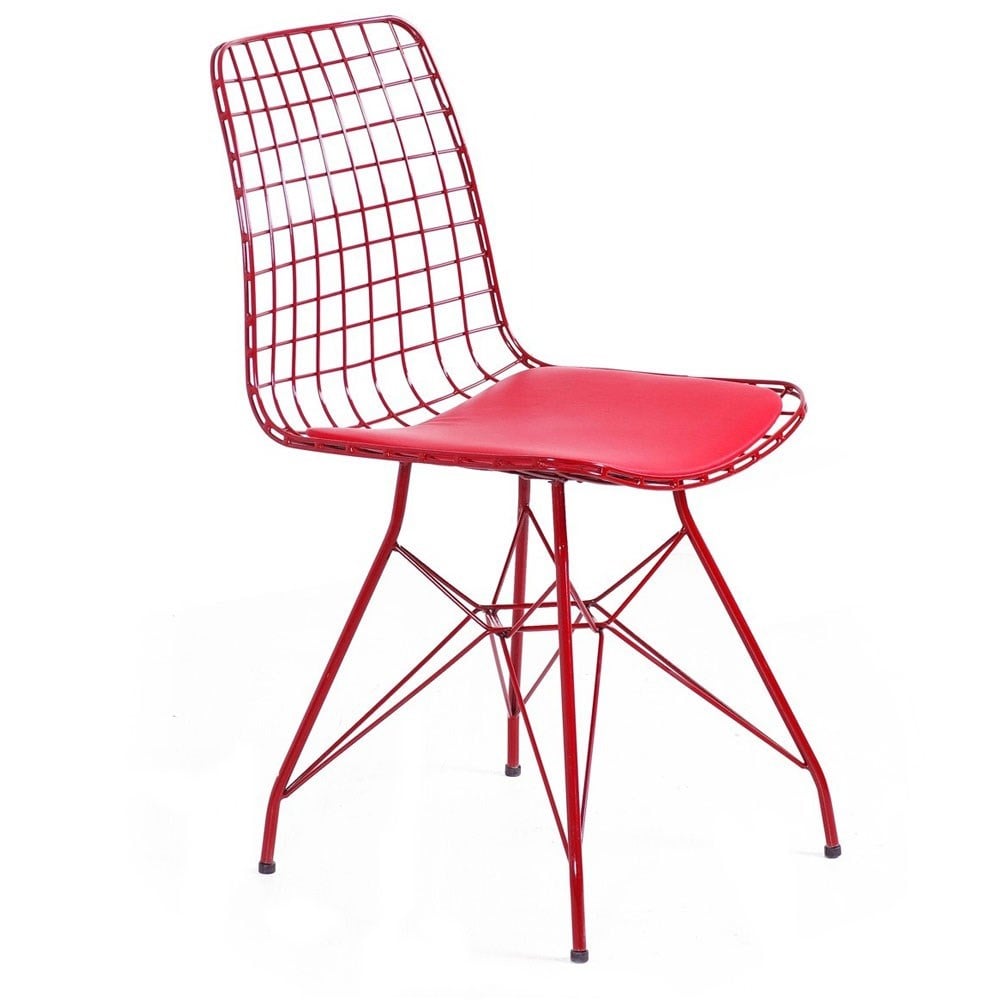 Cage Metal Tel Sandalye 4'lü - En Ucuz Tel Sandalye - Sadece 80 TL ye Tel  Sandalye - Tel Sandalye Üreticiden Direk Satış