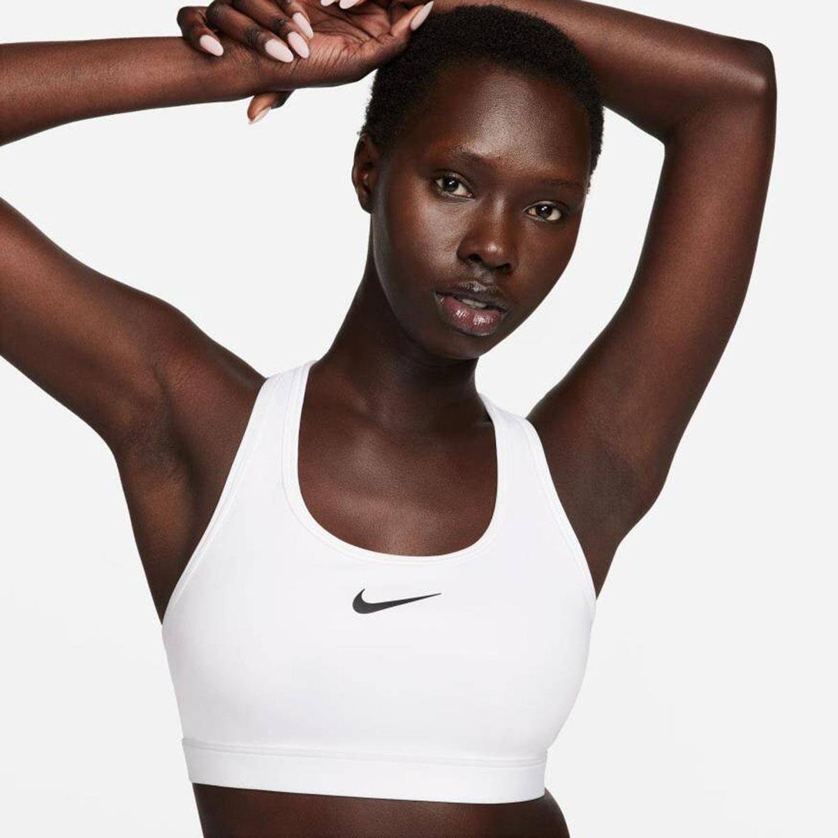 Nike swoosh medium support bra hot sale