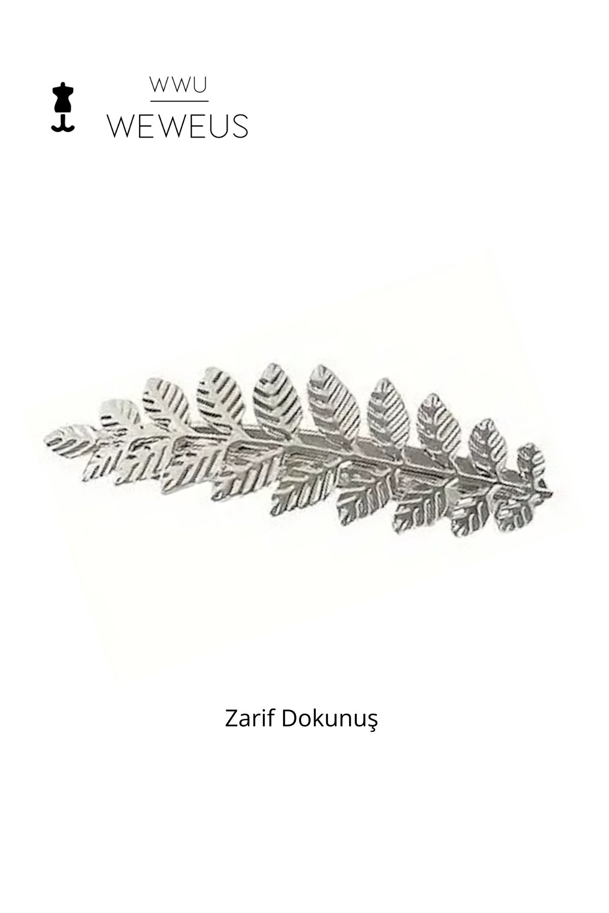 WeWeus Kadın Gümüs Renk Parlak Premium Toka