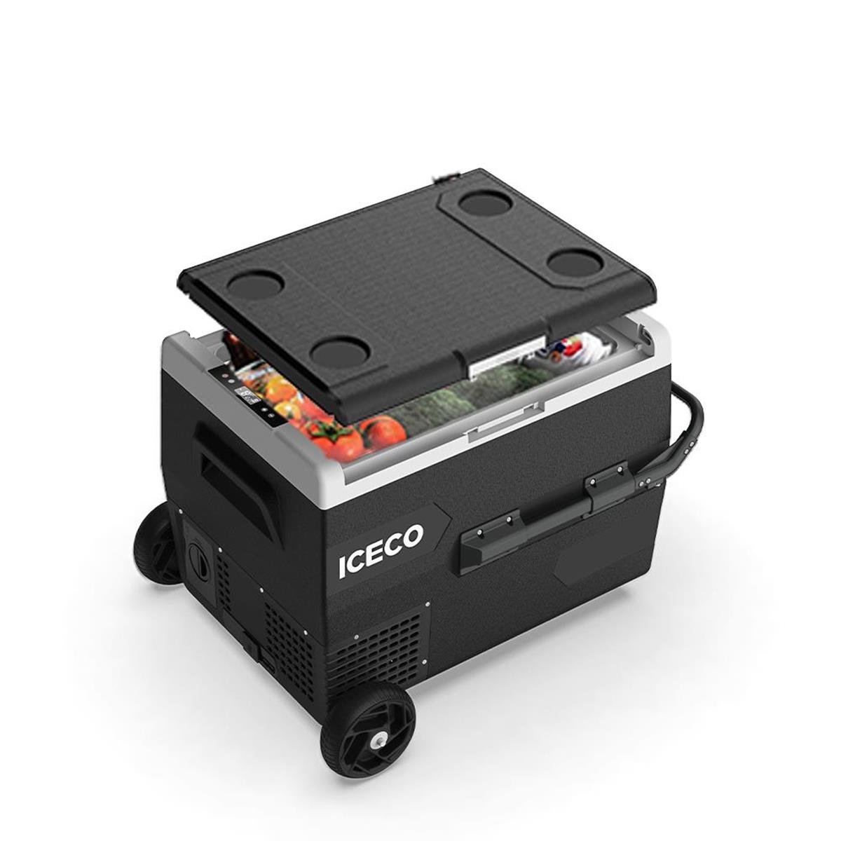 ICECO K65S 12/24Volt 65 Litre Akülü/Kablolu/ Kompresörlü Tekerlekli Outdoor  Oto Buzdolabı/Dondurucu (Akü Dahil