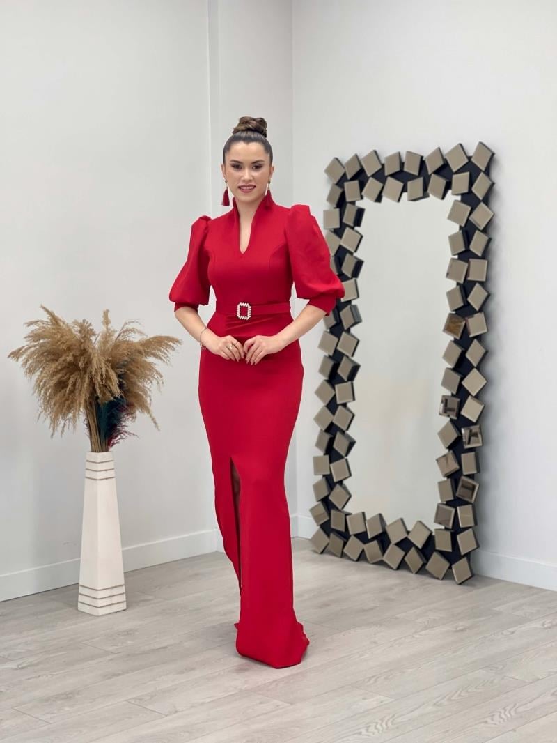 Scuba top red dress