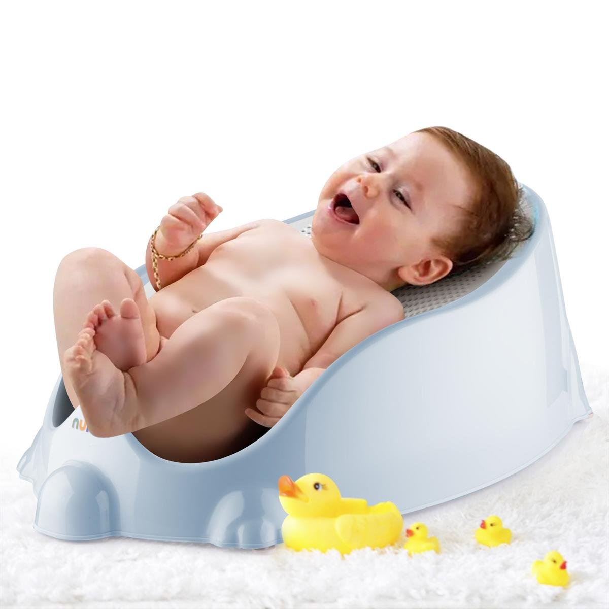 Numio Soft 0-6 Ay Bebek Mavi Banyo Desteği | Let's Be Child