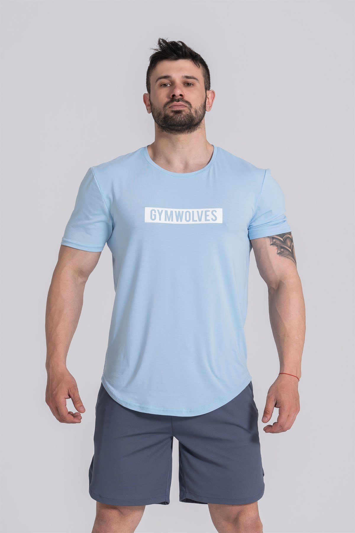 blue gym shirt