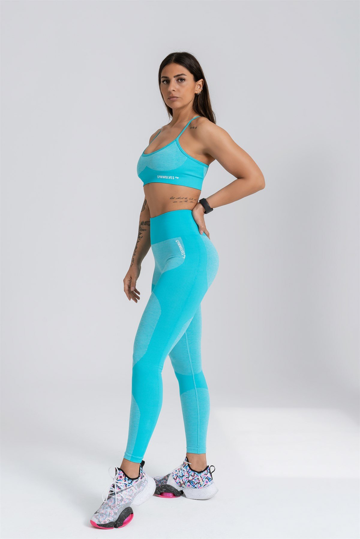 Gymwolves Strong Series Turquoise Seamles Sport Bralet 953
