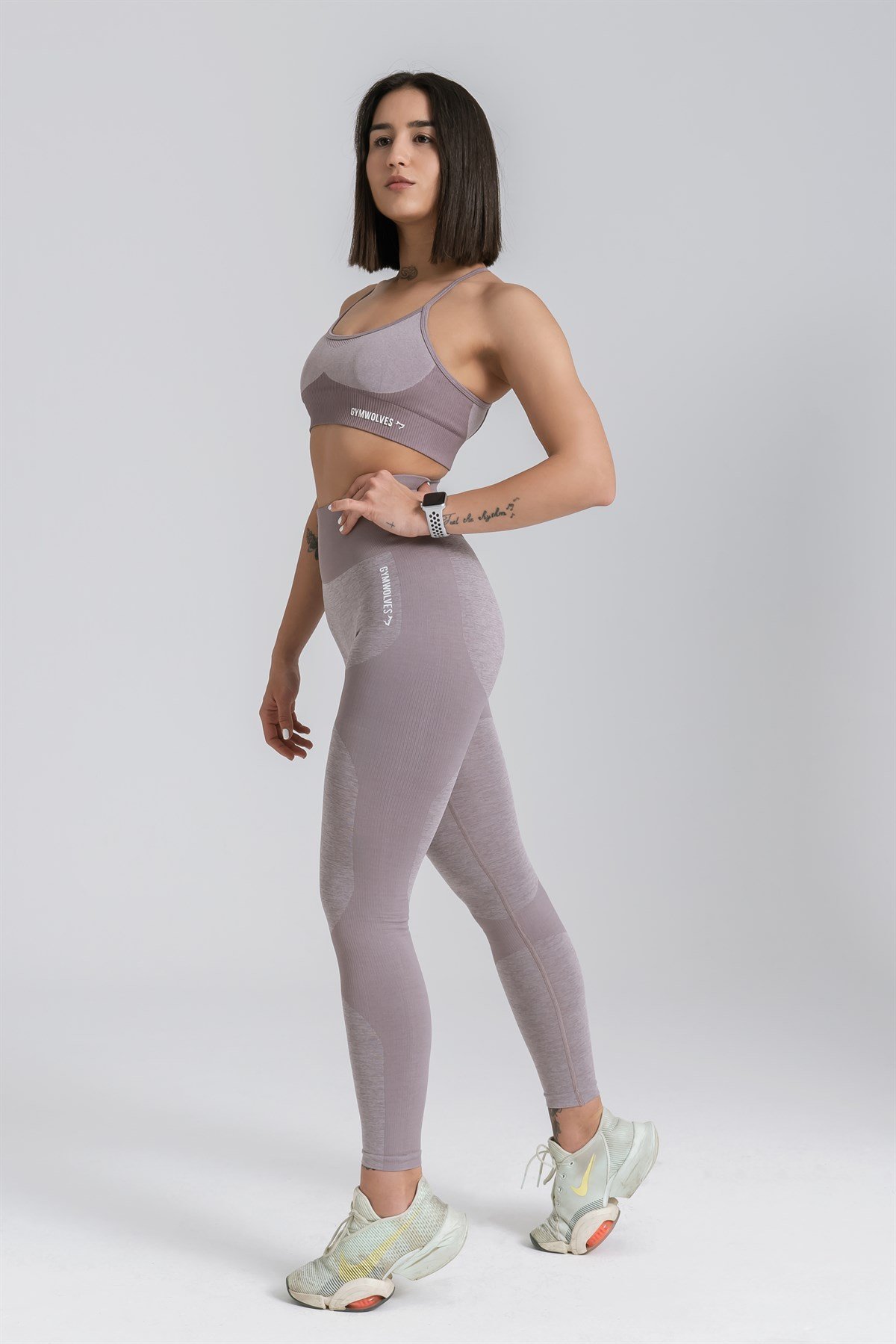 Gymwolves Strong Series Grey Seamless Leggings 940