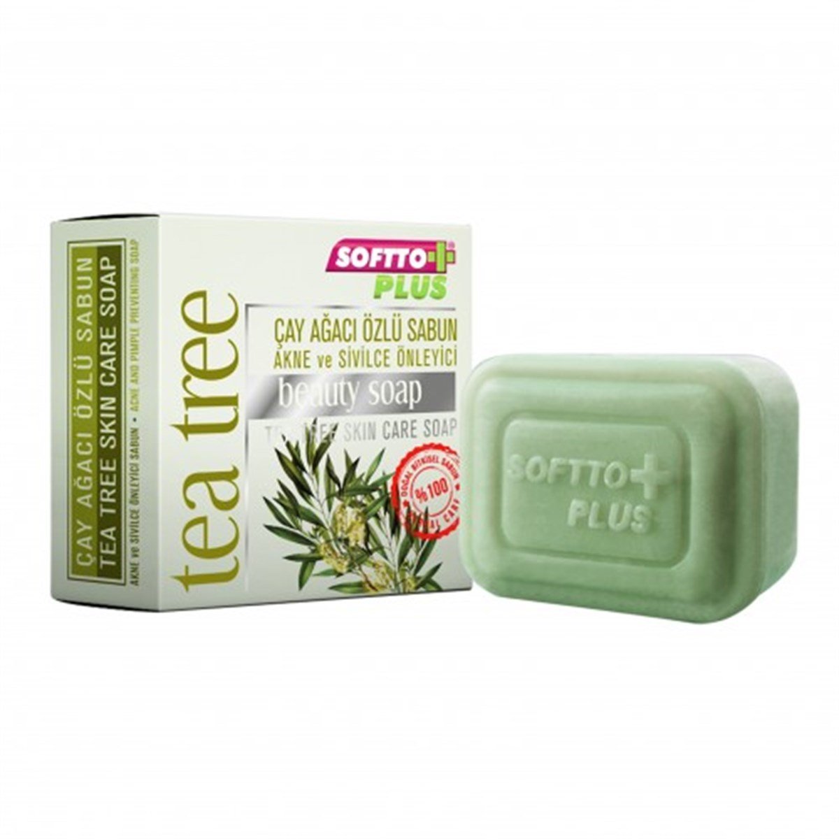 Softto Plus Çay Ağacı Özlü Akne Ve Sivilce Önleyici Sabun 100 gr
