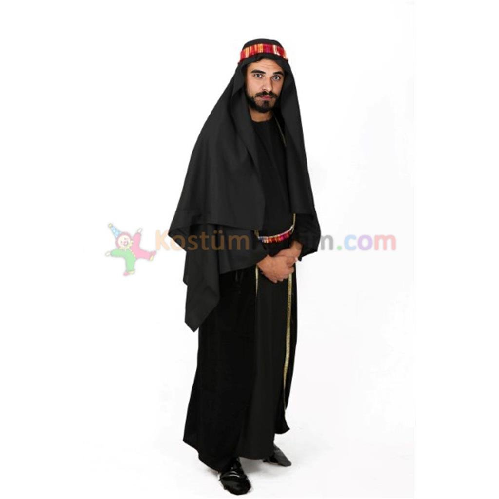 Arap Şeyhi Kostümü Siyah - KostümPartim®