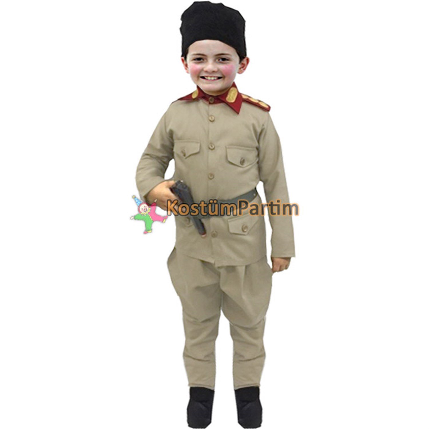 Atatürk Kostümü Komutan Çocuk Çanakkale Savaşı Asker Kıyafeti -  KostümPartim®
