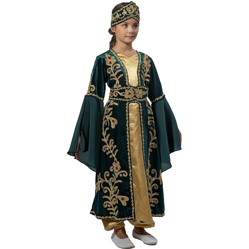 Mihrimah Sultan Kostümü Kız Çocuk Kıyafeti Yakut Yeşili- KostümPartim®