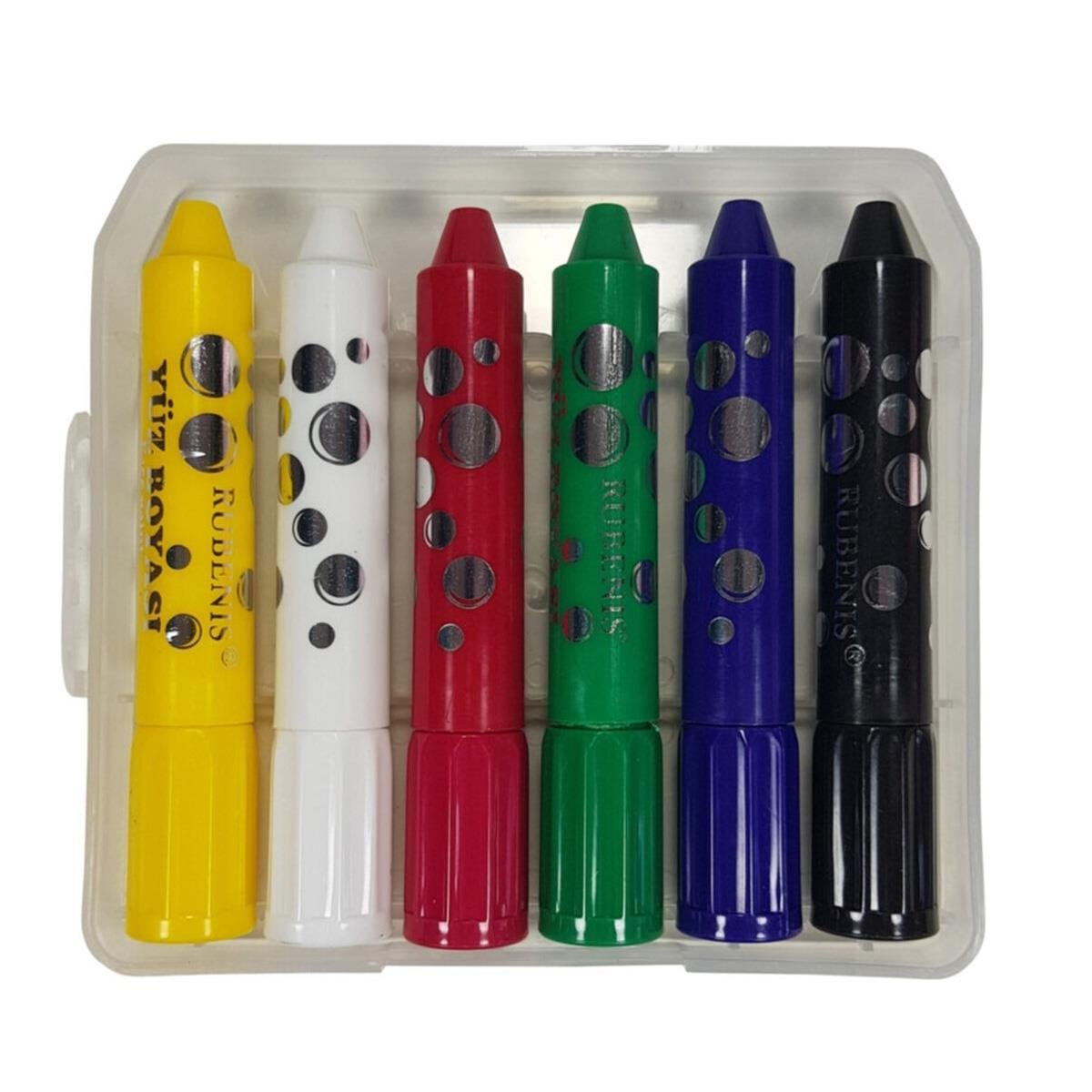 Palyaço Yüz Boyama Kalemleri 6 Renk - KostümPartim®
